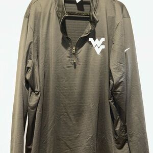 Nike West Virginia Black Quarter-Zip Pullover with Logo